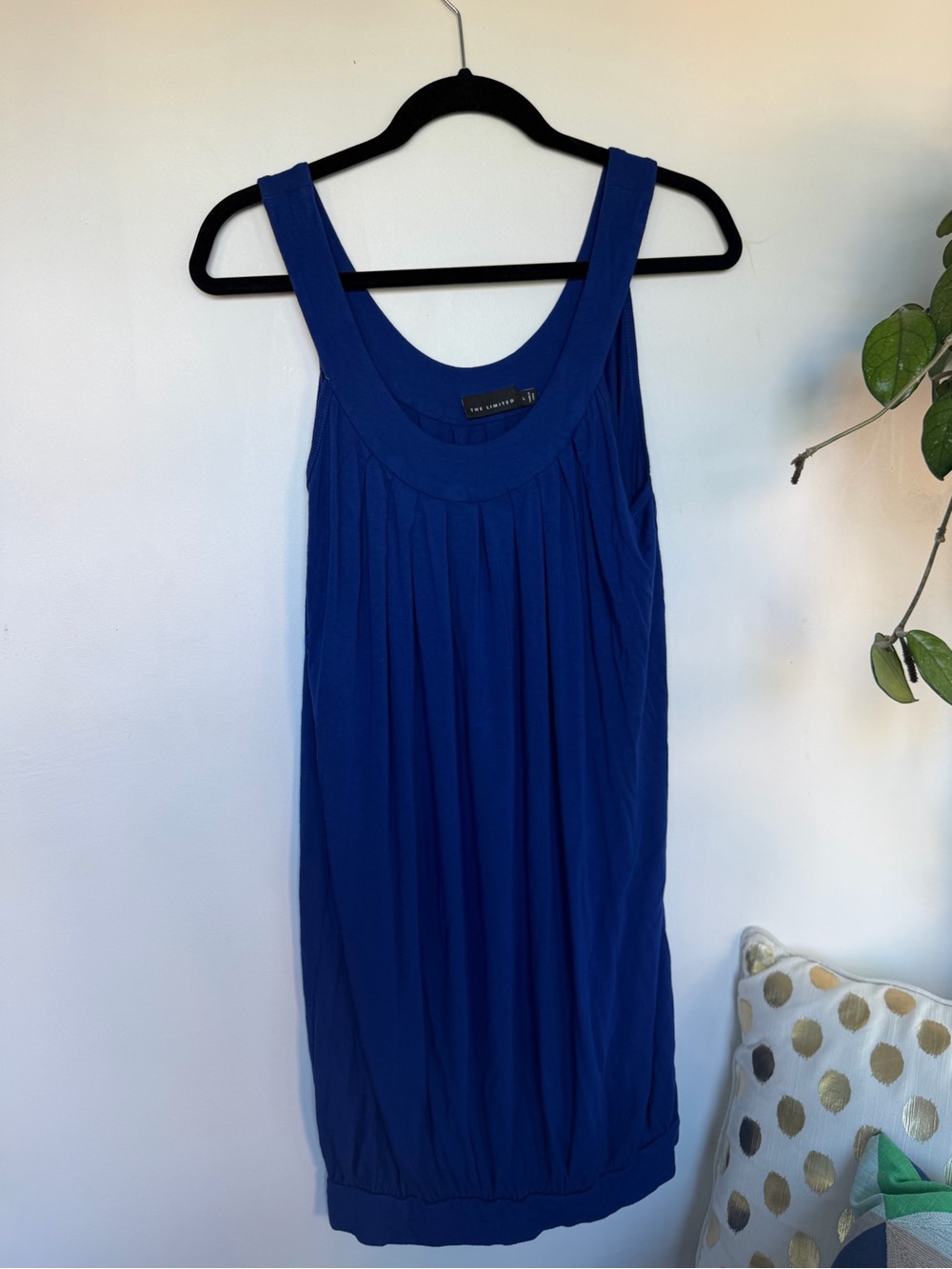 The Limited Royal Blue Pleated Tank Dress